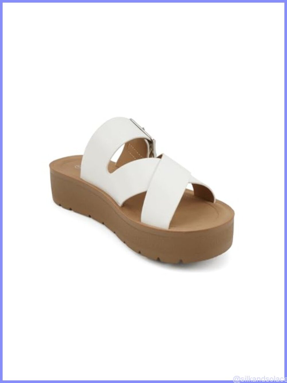 Open Toe Multi-Strap Flatform Sandals with 1.50" Platform - Picture 3 of 4